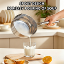 idrop【18CM / 20CM】Stainless Steel Pot with Glass Lid Double Pour Spout Milk Pot Baby Food Steaming Cooking Noodle Soup Pot Single Serving Periuk Keluli Tahan Karat 18CM / 20CM Penutup Kaca Corong Tuang Dua Arah Periuk Susu Makanan Bayi Kukus dan Mi (S)