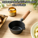 idrop【10CM / 13CM】Cast Iron Mini Frying Pan Deep Egg Pan Thickened Oil Heating Pot Flat Bottom Seasoning Oil Pot Kitchen Cookware Kuali Mini Besi Tuang 10CM / 13CM Kuali Telur Dalam Periuk Panas Minyak Tebal Kuali Tapak Rata Peralatan Dapur Rumah (S)
