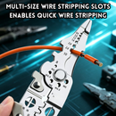 idrop Multifunction Wire Stripper Electrician Wire Cutting Pliers Industrial Grade Cable Stripping Crimping Tool Hand Tool Set Set Tang Pengupas Wayar Serbaguna Tang Pemotong Wayar Elektrik Gred Industri Alat Kupas Kabel dan Crimping Pelbagai Fungsi (S)