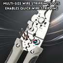 idrop Multifunction Wire Stripper Electrician Wire Cutting Pliers Industrial Grade Cable Stripping Crimping Tool Hand Tool Set Set Tang Pengupas Wayar Serbaguna Tang Pemotong Wayar Elektrik Gred Industri Alat Kupas Kabel dan Crimping Pelbagai Fungsi (S)
