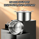 idrop 30CM 316 Stainless Steel Double Handle Soup Pot with Glass Lid Thickened Large Capacity Induction Gas Compatible Periuk Sup 30CM 316 Keluli Tahan Karat Pemegang Dua Dengan Penutup Kaca Periuk Tebal Kapasiti Besar Sesuai Dapur Induksi dan Gas (S)