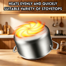 idrop 30CM 316 Stainless Steel Double Handle Soup Pot with Glass Lid Thickened Large Capacity Induction Gas Compatible Periuk Sup 30CM 316 Keluli Tahan Karat Pemegang Dua Dengan Penutup Kaca Periuk Tebal Kapasiti Besar Sesuai Dapur Induksi dan Gas (S)