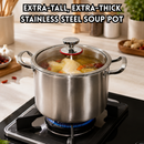 idrop【 24CM–32CM 】304 Stainless Steel Double Handle Hot Pot Thickened Soup Pot High Depth Cooking Pot Induction Gas Kitchen Periuk Steamboat Pemegang Dua 24CM–32CM Periuk Sup Tebal Periuk Dalam Pemegang Dua Sesuai Dapur Induksi Gas Peralatan Dapur (S)