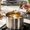 idrop【 24CM–32CM 】304 Stainless Steel Double Handle Hot Pot Thickened Soup Pot High Depth Cooking Pot Induction Gas Kitchen Periuk Steamboat Pemegang Dua 24CM–32CM Periuk Sup Tebal Periuk Dalam Pemegang Dua Sesuai Dapur Induksi Gas Peralatan Dapur (S)