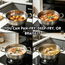 idrop【 24CM–32CM 】304 Stainless Steel Double Handle Hot Pot Thickened Soup Pot High Depth Cooking Pot Induction Gas Kitchen Periuk Steamboat Pemegang Dua 24CM–32CM Periuk Sup Tebal Periuk Dalam Pemegang Dua Sesuai Dapur Induksi Gas Peralatan Dapur (S)