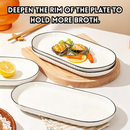 idrop Nordic Ribbed Ceramic Bowl and Plate Set Multi Size Bowls and Plates with Fish Plate Minimalist Dining Tableware Set for Home Kitchen, Set Pinggan Mangkuk Seramik Pelbagai Saiz Dengan Pinggan Ikan Rekaan Minimalis Untuk Dapur Rumah (S)