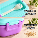 idrop 800ML 304 Stainless Steel Lunch Box with Inner Compartments Microwave Safe Bento Box Food Grade Meal Container with Spoon Bekas Makan 800ML Keluli Tahan Karat 304 Dengan Ruang Dalaman Sesuai Microwave Bekas Bento Gred Makanan Dengan Sudu (S)