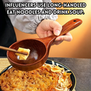 idrop Japanese Style Large Deep Soup Spoon Thickened Wooden Long Handle Ramen Spoon Mukbang Eating Spoon Kitchen Tableware Set Set Sudu Sup Besar Gaya Jepun Dalam Tebal Sudu Kayu Pemegang Panjang Sudu Ramen Sudu Makan Dapur (S)