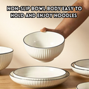 idrop Nordic Ribbed Ceramic Bowl and Plate Set Multi Size Bowls and Plates with Fish Plate Minimalist Dining Tableware Set for Home Kitchen, Set Pinggan Mangkuk Seramik Pelbagai Saiz Dengan Pinggan Ikan Rekaan Minimalis Untuk Dapur Rumah (S)