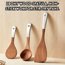 idrop Wood Cooking Utensil Spatula Non Stick Pan Safe Heat Resistant Frying Spatula Rice Spoon Soup Ladle Wooden Kitchen Tool Set Set Spatula Kayu Kayu Hitam Tahan Haba Selamat Untuk Kuali Tidak Lekat Sudip Goreng Sudu Nasi Senduk Sup Peralatan Dapur (S)