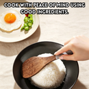 idrop Wood Cooking Utensil Spatula Non Stick Pan Safe Heat Resistant Frying Spatula Rice Spoon Soup Ladle Wooden Kitchen Tool Set Set Spatula Kayu Kayu Hitam Tahan Haba Selamat Untuk Kuali Tidak Lekat Sudip Goreng Sudu Nasi Senduk Sup Peralatan Dapur (S)