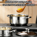 idrop 【18CM/20CM/24CM】 Milk Pot Stainless Steel Single Double Handle Thickened Soup Pot Induction and Gas Compatible Cooking Pot Kitchen Cookware Periuk Susu Keluli Tahan Karat Pemegang Tunggal Periuk Pemegang Dua Tebal Sesuai Dapur Induksi Gas Periuk (S)