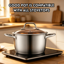 idrop 3PCS 【18CM，20CM，22CM】304 Stainless Steel Cookware Set 18CM Milk Pot 20CM & 24CM Soup Pot Induction Compatible Durable Kitchen Cooking Pot Set, Set Periuk Keluli Tahan Karat 304 3PCS Periuk Susu 18CM , Periuk Sup 20CM & 24CM Sesuai Dapur Induksi (S)