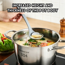 idrop 3PCS 【18CM，20CM，22CM】304 Stainless Steel Cookware Set 18CM Milk Pot 20CM & 24CM Soup Pot Induction Compatible Durable Kitchen Cooking Pot Set, Set Periuk Keluli Tahan Karat 304 3PCS Periuk Susu 18CM , Periuk Sup 20CM & 24CM Sesuai Dapur Induksi (S)