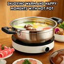 idrop【18CM, 24CM, 28CM】COMBO SET – 304 Stainless Steel Composite Base Cookware Set 18CM Soup Pot 24CM Soup Pot 28CM Hot Pot Durable Kitchen Cooking Set Set Periuk Sup Keluli Tahan Karat 304 Set Tapak Berlapis Periuk Sup dan Periuk Steamboat Dapur (S)