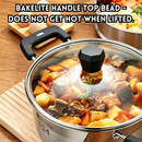 idrop【18CM, 24CM, 28CM】COMBO SET – 304 Stainless Steel Composite Base Cookware Set 18CM Soup Pot 24CM Soup Pot 28CM Hot Pot Durable Kitchen Cooking Set Set Periuk Sup Keluli Tahan Karat 304 Set Tapak Berlapis Periuk Sup dan Periuk Steamboat Dapur (S)