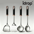 idrop Stainless Steel Cooking Utensil Set Thickened Spatula Soup Spoon Pan- Fry Spatula Rice Spoon Kitchen Tool Set Set Set Peralatan Dapur Keluli Tahan Karat Sudu Bayi Spatula Tebal Senduk Sup Sudu Penapis Sudip Goreng (S)