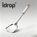 idrop Stainless Steel Cooking Utensil Set Thickened Spatula Soup Spoon Pan- Fry Spatula Rice Spoon Kitchen Tool Set Set Set Peralatan Dapur Keluli Tahan Karat Sudu Bayi Spatula Tebal Senduk Sup Sudu Penapis Sudip Goreng (S)