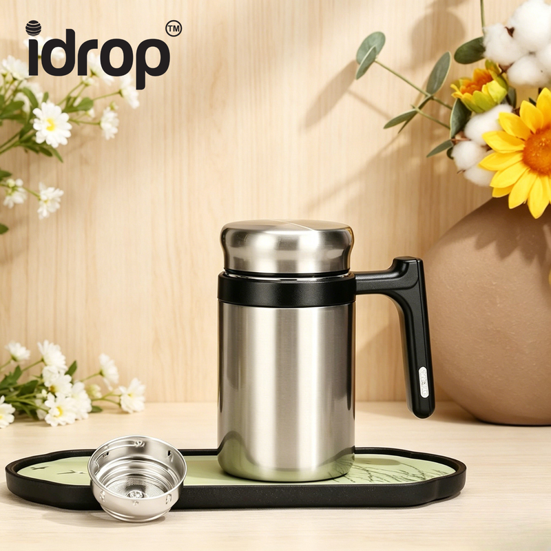 idrop 550ML – Portable Office Vacuum Insulated Cup with Handle 316 Sta