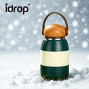 idrop 330ML 304 Stainless Steel Vacuum Thermos Flask Insulated Cup Portable Handle Thermos Cute Compact Student Water Bottle Set Set Cawan Termos Vakum 304 Keluli Tahan Karat Mudah Alih Dengan Pemegang Botol Air Pelajar Rekaan Comel dan Kecil (S)