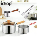 idrop 18CM 304 Stainless Steel Milk Pot Deep Fry Pot Small Frying Pot Baby Food Cooking Pot Non Coating Oil Saving Pot Periuk Susu Keluli Tahan Karat 304 Periuk Goreng Minyak Kecil Periuk Masak Makanan Bayi Tanpa Salutan Jimat Minyak (S)