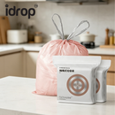 idrop 8 ROLL 160 PCS Drawstring Garbage Bags Reinforced Thickened Trash Bags Handheld Waste Bags Kitchen Office Household Use Beg Sampah Bertali 8 Gulung 160PCS Beg Sampah Tebal Diperkukuh Dengan Pemegang Mudah Alih Untuk Dapur Pejabat dan Kegunaan Rumah