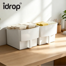 idrop 2 PCS 22CM Rectangular Kitchen Wall Mounted Storage Basket with Handle & Universal Wheels Pull Out Organizer Rack for Cabinet Snack Kitchen Organizer Bakul Penyimpanan Dapur Dengan Pemegang & Roda Serbaguna Rak Tarik Keluar Susun Snek Kabinet Tinggi