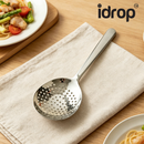 idrop 304 Stainless Steel Serving Spoon Hammered Soup Ladle Slotted Spoon Food Grade Rice Spoon Serving Spoon Short Handle Ladle Kitchen Sudu Hidang Keluli Tahan Karat 304 Senduk Sup Corak Tukul Senduk Bertapis Sudu Nasi Gred Makanan Pemegang Pendek (S)
