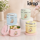 idrop [ 800ML – 1500ML ] Stainless Steel Insulated Lunch Box Double Layer Cartoon Portable Food Container for Students and Office Random Colour Bekas Makan Keluli Tahan Karat Berpenebat Dua Lapisan Kotak Kartun Untuk Pelajar dan Pejabat Warna Rawak (S)
