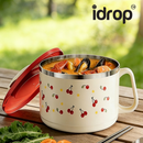 idrop Instant Noodle Bowl with Lid Large Capacity 304 Stainless Steel Food Grade Bowl with Handle Drain Design Portable Student Meal Bowl Mangkuk Mi Segera dengan Penutup Kapasiti Besar Keluli Tahan dengan Pemegang Reka Bentuk Tapis Mudah Alih