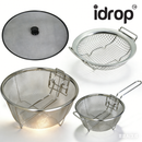 idrop Stainless Steel Oil Strainer Filter Mesh Penapis Minyak Tapis Minyak Goreng Anti Oil Splash Frying Basket Deep Fry Strainer Kitchen Cooking Tool (S)