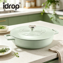idrop 1 PCS 30CM Enamel Soup Pot Cast Iron Casserole Slow Cooking Seafood Induction Cooker Compatible Household Stew Pot Kitchen Cookware Periuk Sup Enamel 30CM 1PCS Besi Tuang Untuk Masakan Perlahan Rebus Sesuai Untuk Dapur Induksi & Masakan Makanan Laut