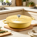 idrop 1 PCS 30CM Enamel Soup Pot Cast Iron Casserole Slow Cooking Seafood Induction Cooker Compatible Household Stew Pot Kitchen Cookware Periuk Sup Enamel 30CM 1PCS Besi Tuang Untuk Masakan Perlahan Rebus Sesuai Untuk Dapur Induksi & Masakan Makanan Laut