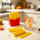 idrop 1 SET Creative French Fries Ice Cube Mold Food Grade Long Strip Ice Tray Ice Stick for Refrigerator Water Bottle Juice & Drinks Set Acuan Ais Bentuk Kentang Goreng Gred Makanan Bekas Ais Jalur Panjang Untuk Peti Sejuk Botol, Jus & Air Minuman