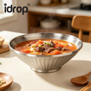 idrop 1 PCS 22CM Stainless Steel Conical Bowl Double Layer Noodle Soup Bowl Large Ramen Bowl Instant Noodle Bowl Household Food Bowl Set Mangkuk Kon Keluli Tahan Karat Mangkuk Mi & Sup Dwi Lapis Mangkuk Ramen Besar Sesuai Untuk Mi Segera & Kegunaan Rumah