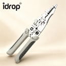 idrop Multifunction Wire Stripper Electrician Wire Cutting Pliers Industrial Grade Cable Stripping Crimping Tool Hand Tool Set Set Tang Pengupas Wayar Serbaguna Tang Pemotong Wayar Elektrik Gred Industri Alat Kupas Kabel dan Crimping Pelbagai Fungsi (S)