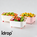 idrop 3 PCS - Large Capacity Kitchen Sink Basin with Drain Basket Portable Washing Bowl with Draining Tray for Fruits and Vegetables, Besen Sinki Dapur Kapasiti Besar Bakul Penapis Air Mudah Alih Bersama Dulang Saliran Untuk Simpanan Buah dan Sayur