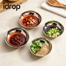 idrop 4 PCS – 316L Stainless Steel Sauce Dish Seasoning Plate BBQ Dipping Bowl Side Dish Plate Small Serving Dish Household Tableware Set Pinggan Sos Keluli Tahan Karat 316L 4PCS Pinggan Perasa Pinggan Pencicah BBQ Pinggan Lauk Kecil Untuk Kegunaan Rumah