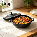 idrop 1 PCS 26CM Enamel Cast Iron Pot Seafood Crab Stew Pot Casserole Dish Soup Ceramic Coated Cookware Induction & Gas Stove Compatible Kitchen Cookware Periuk Besi Tuang Enamel 26CM 1PCS Makanan Laut Ketam Rebus & Sup Sesuai Untuk Dapur Induksi dan Gas