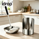 idrop【 Short / Tall 】Thickened Stainless Steel Spoon Rest Ladle Holder Spatula Stand Heat Resistant Kitchen Counter Organizer Pemegang Senduk Keluli Tahan Karat Tebal Pendek / Tinggi Rak Letak Sudu Spatula Tahan Panas Organiser Meja Dapur Serbaguna (S)