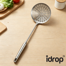 idrop【 14CM - 20CM 】Stainless Steel Skimmer Spoon Long Handle Strainer Food Grade Frying Noodle Dumpling Draining Ladle Kitchen Tool Senduk Penapis Keluli Tahan Karat Pemegang Panjang Gred Makanan Senduk Goreng Mi Ladu Peniris Air Alat Dapur Serbaguna (S)