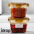 idrop 2 PCS - Japanese Chili Oil Jar Heat Resistant Food Grade Oil Dispenser Airtight Sealed Sauce Container for Chili Oil Storage, Balang Minyak Cili Jepun Tahan Haba Gred Makanan Bekas Sos Kedap Udara Untuk Memasak dan Penyimpanan