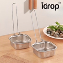 idrop 2 PCS - Stainless Steel Foldable Kitchen Strainer Ladle Multi-Function Soup and Noodle Scoop with Filter for Hot Pot Dumplings and Cooking, Senduk Penapis Keluli Tahan Karat Boleh Lipat Serbaguna Untuk Sup Mee Hot Pot dan Ladu
