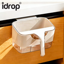 idrop 1 PCS - Wall Mounted Kitchen Trash Bin with Scraper Countertop Hanging Food Waste Bin for Wet Garbage Modern Space Saving Design, Tong Sampah Dapur Lekap Dinding Dengan Pengikis Sisa Makanan dan Sampah Basah Reka Bentuk Jimat Ruang