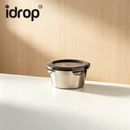 idrop 【350ML / 550ML / 900ML】Stainless Steel Food Storage Container with Lock Clip Lunch Box Airtight Fresh Keeping Bowl with Lid Set Set Bekas Simpanan Makanan Keluli Tahan Karat Dengan Klip Kunci Kotak Bento Bekas Kedap Udara Mangkuk Dengan Penutup (S)