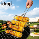idrop Foldable Corn Holder BBQ Tongs Heat Resistant Corn Gripper Portable Outdoor Barbecue Clip Kitchen Tool Set Set Klip Jagung Lipat Penyepit BBQ Tahan Panas Pemegang Jagung Mudah Alih Untuk Barbeku Luar Alat Dapur Serbaguna (S)