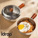idrop 1 PCS – 304 Stainless Steel Instant Noodle Bowl with Lid Single Serving Bowl with Handle for Cooking Noodles and Soup Set Set Mangkuk Mi Segera Keluli Tahan Karat 304 Dengan Penutup Mangkuk Satu Hidangan Bertangkai Untuk Masak Mi dan Sup