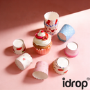 idrop 50pcs Bekas Kek Cawan, Round Muffin Cup, Roll Colorful Small Paper Cup for Muffin Paper Cup (Random Design)
