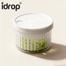 idrop 1 PCS - Onion Storage Container Airtight Kitchen Box with Drain Tray for Onion Ginger Garlic Chili Food Storage Fresh Keeper, Bekas Simpan Bawang Kedap Udara Dengan Dulang Saliran Untuk Bawang Putih dan Cili Penyimpanan Makanan Kekal Segar