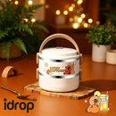 idrop Capybara 304 Stainless Steel Thermos Set Office Cup 2 Compartment Lunch Box 2 Layer Food Container 3 Layer Bento Box Set Set Set Termos Capybara 304 Keluli Tahan Karat Cawan Pejabat Bekas Makan 2 Ruang Bekas Makanan 2/3Tingkat Kotak Bento (S)